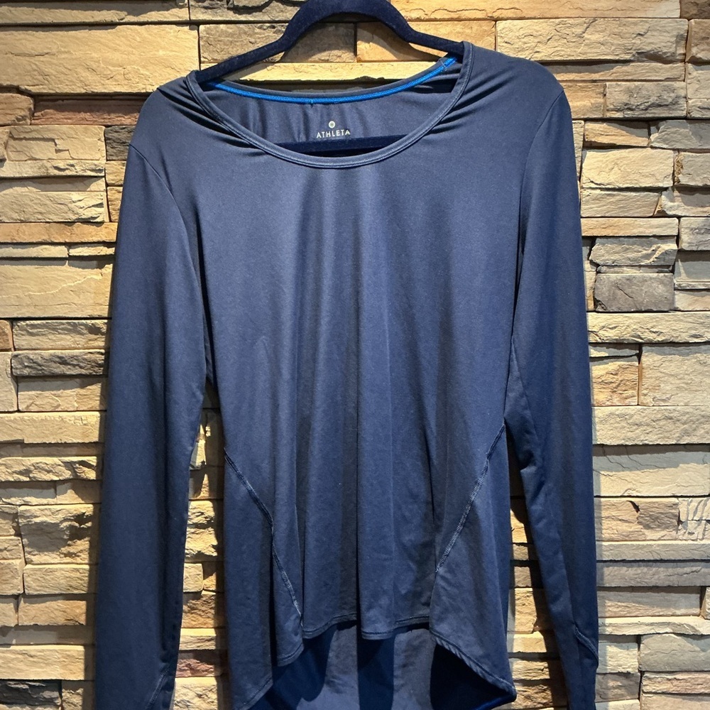 Athleta Women's Navy Long Sleeve Top Size Large
